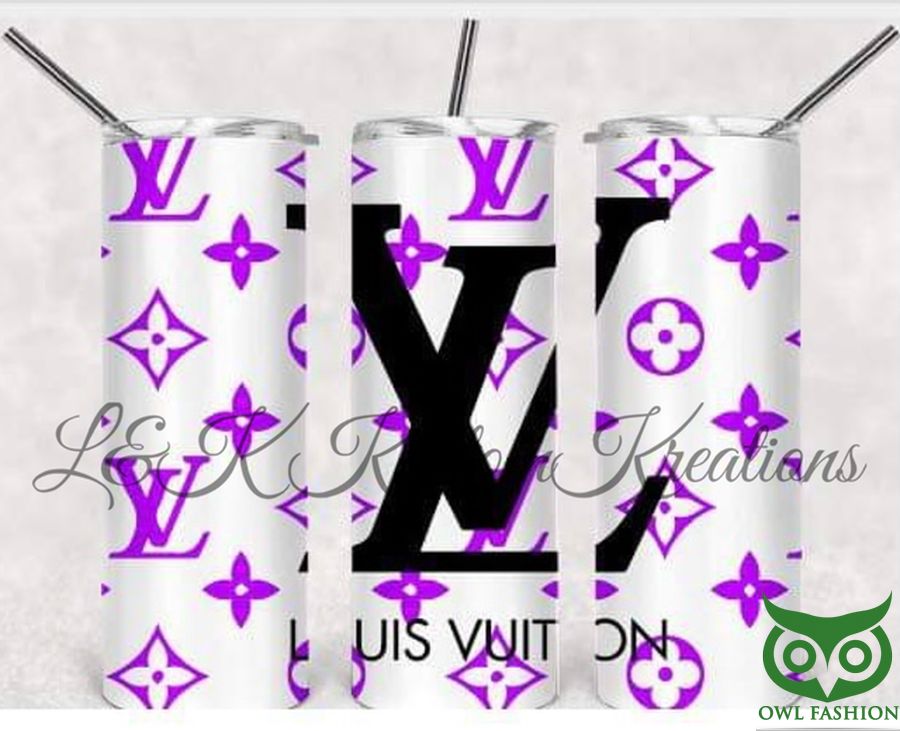 Louis Vuitton Purple Monogram White Tumbler