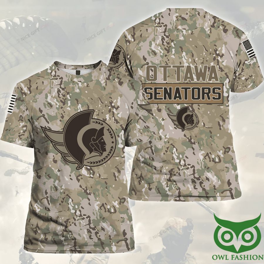 NHL Ottawa Senators Camouflage 3D T-shirt