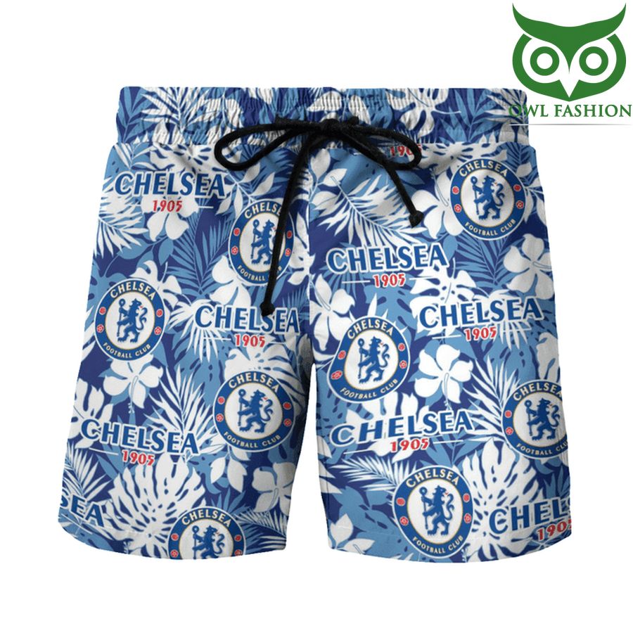 Chelsea football club 1905 blue floral Hawaiian beach short 