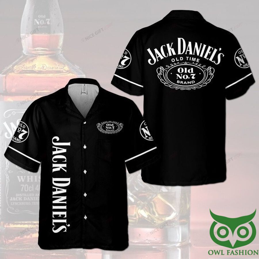 Jack Daniel's Black and White Logo Hawaiian Shirt