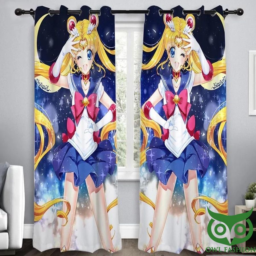 Cool Sailor Moon 3D Printed Windows Curtain