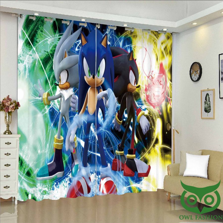 Digital Space Sonic The Hedgehog Windows Curtain