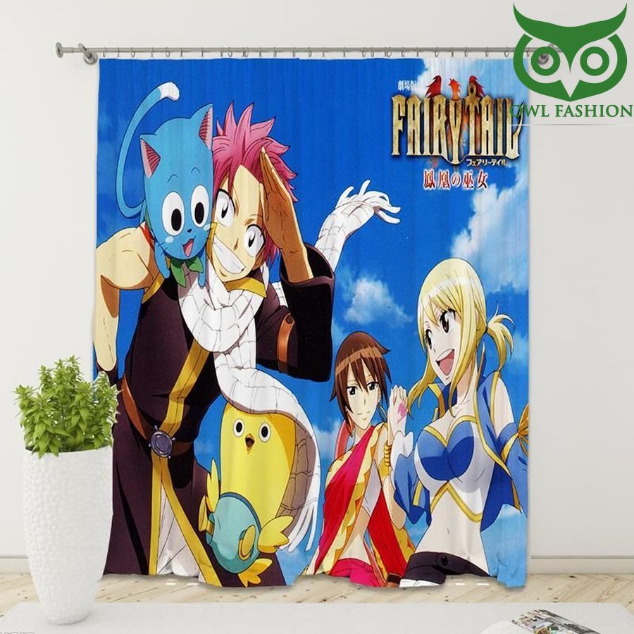 Fairy Tail Friends 3d Printed Window Curtains Home Decor