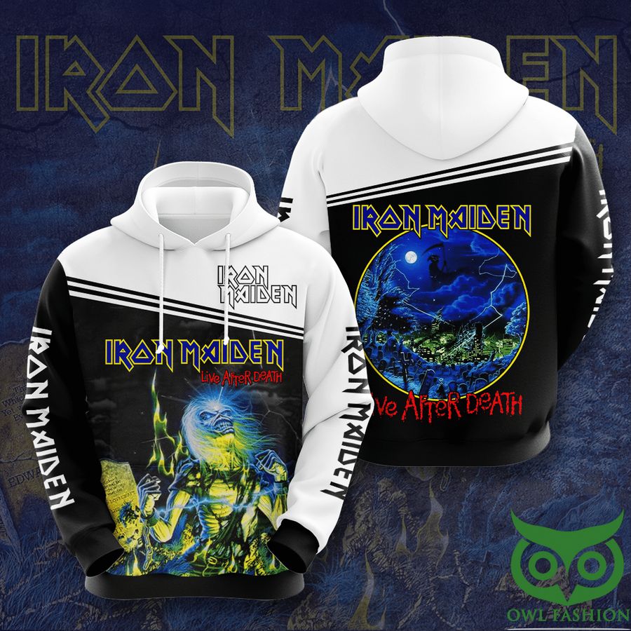 Iron Maiden Black and White Death 3D Hoodie