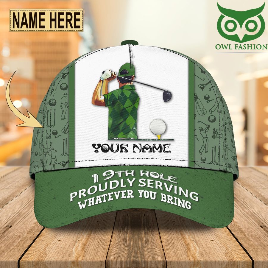 Golf 19th hole proudly serving Personalized Name classic cap