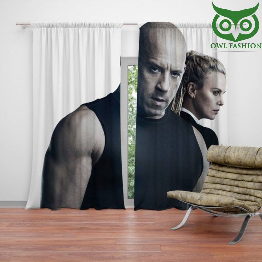 The Fate of the Furious Vin Diesel Charlize Theron Window Curtains Home Decor