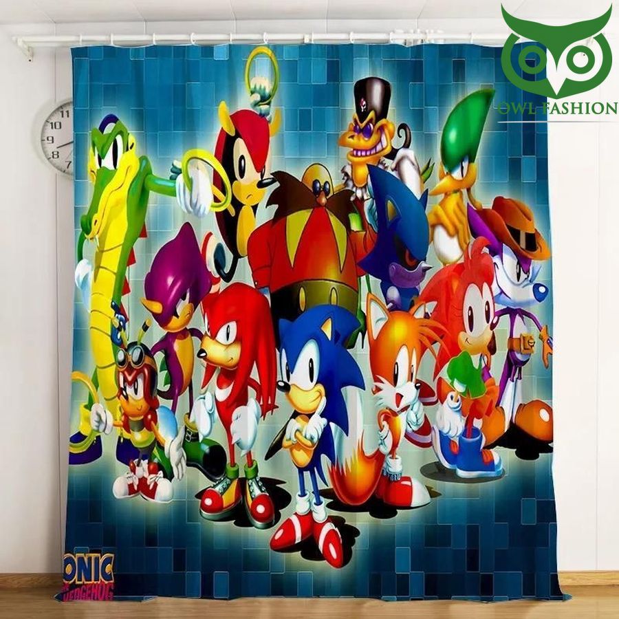 Colorful Sonic The Hedgehog 3d Printed room decoration shower curtains