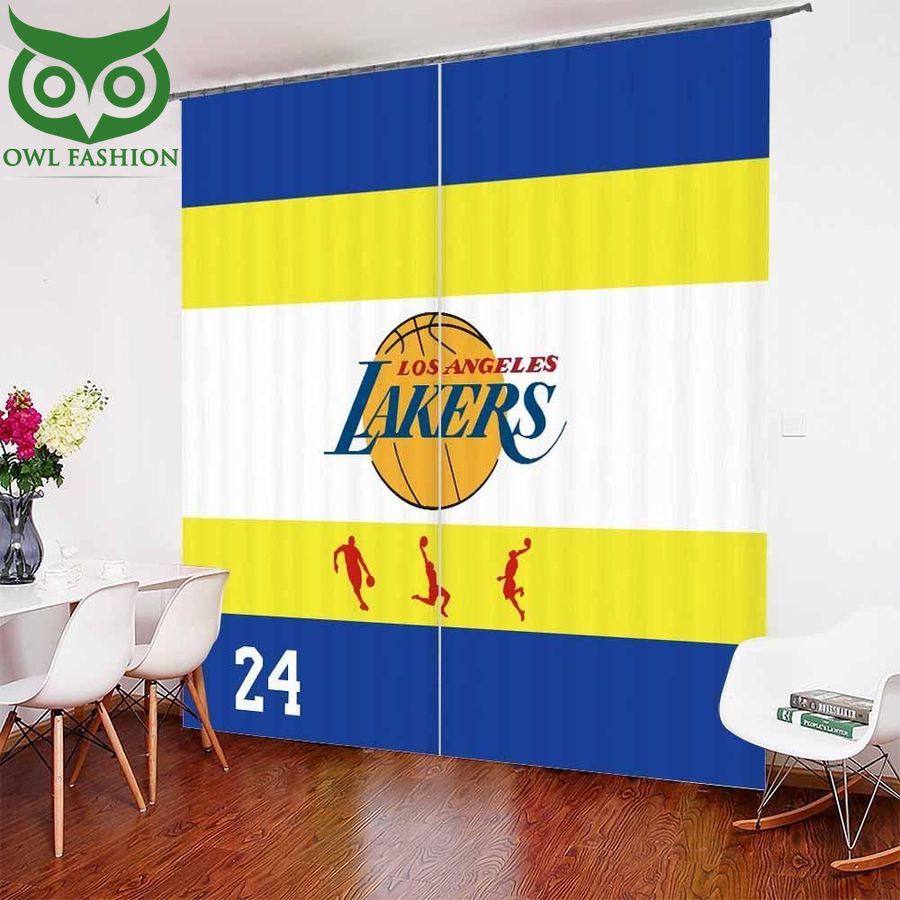 Los Angeles Lakes Basketball Blue Yellow And White Window curtain decoration room limited edition