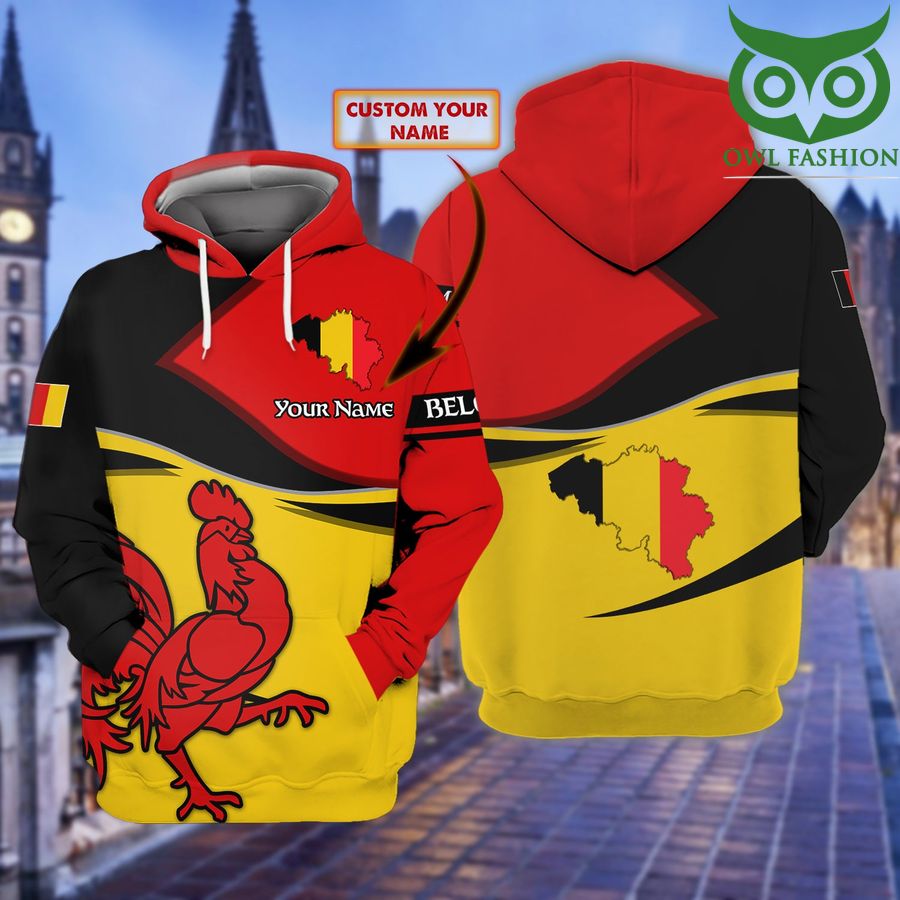 SPECIAL Belgium Wallonia 3D Hoodie Personalized Name 