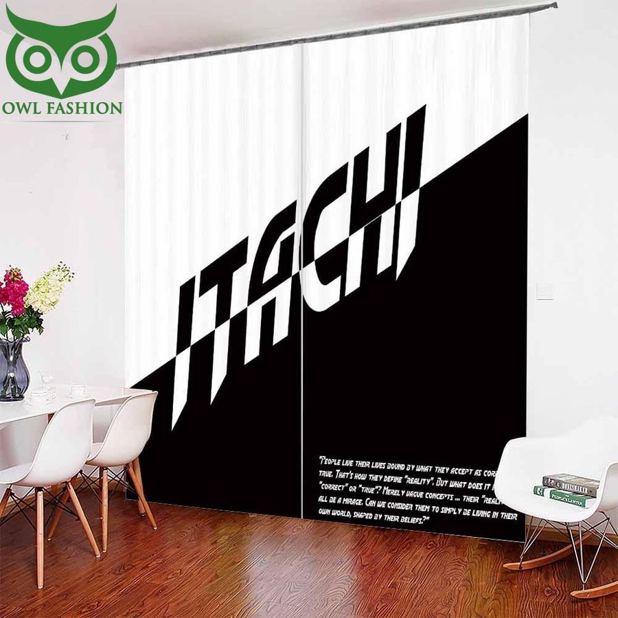 Black And White Itachi Naruto Window curtain decoration room limited edition