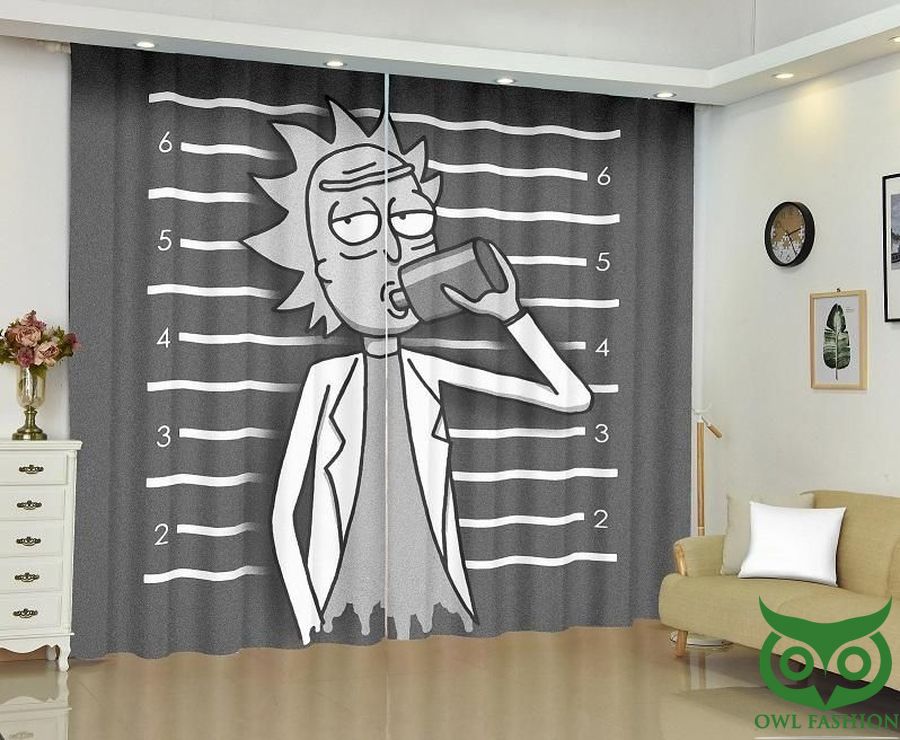 Rick And Morty Bad Mood 3D Printed Windows Curtain