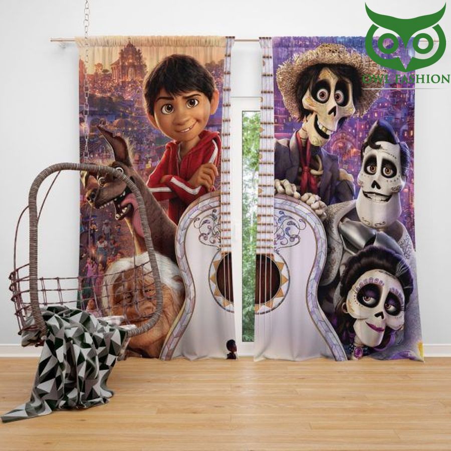 Coco Movie Dante Day of the Dead Ernesto de la Cruz Guitar room decoration shower curtains