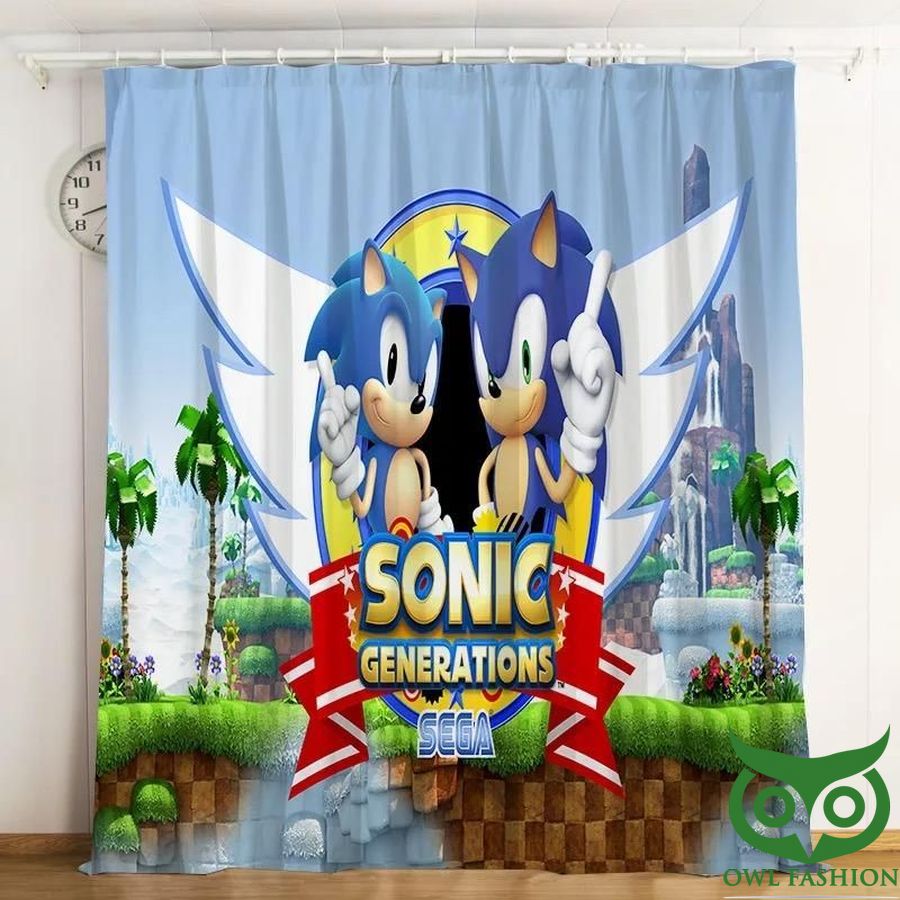 New Sonic The Hedgehog 3D Printed Windows Curtain