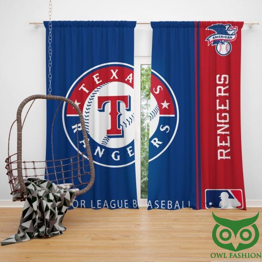 Texas Rangers MLB Baseball American League Window Curtain