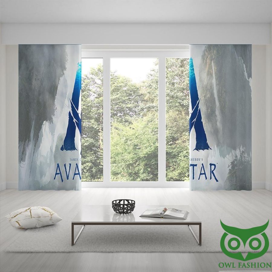 Movie Theme Avatar Logo On White Window Curtain