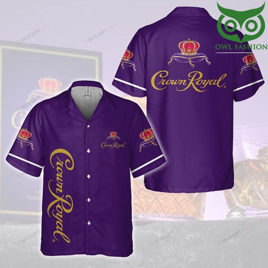 42 Crown Royal full purple Hawaii 3D Shirt