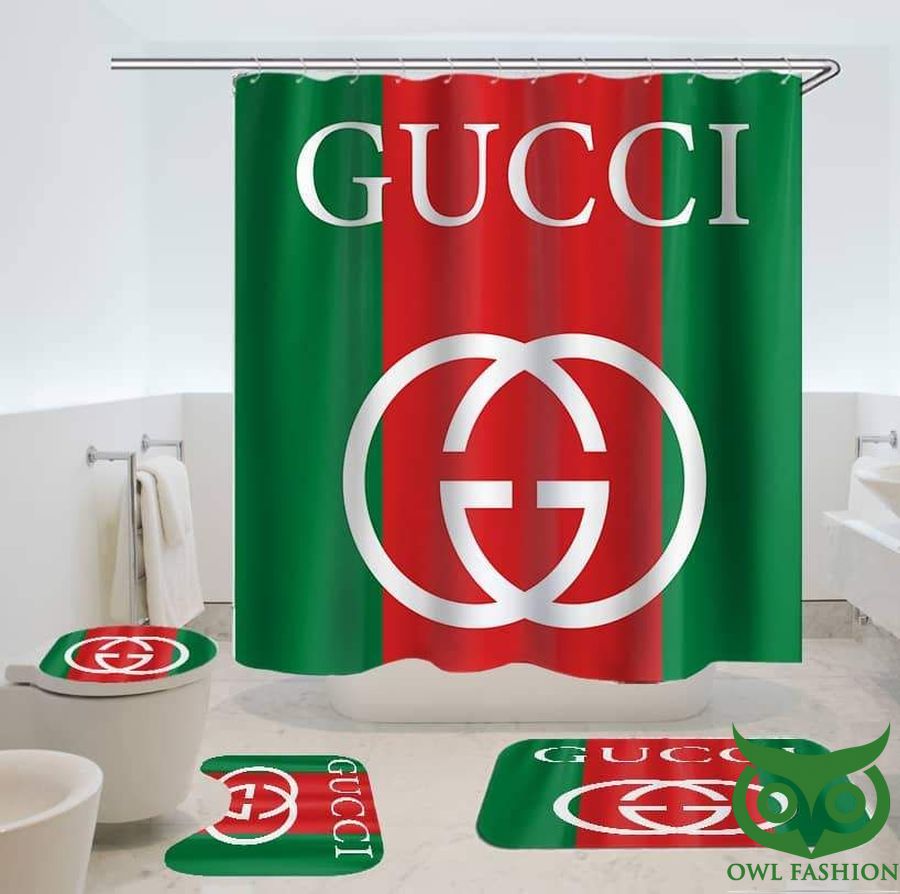 Gucci Italian Style Red and Green Color Window Curtain