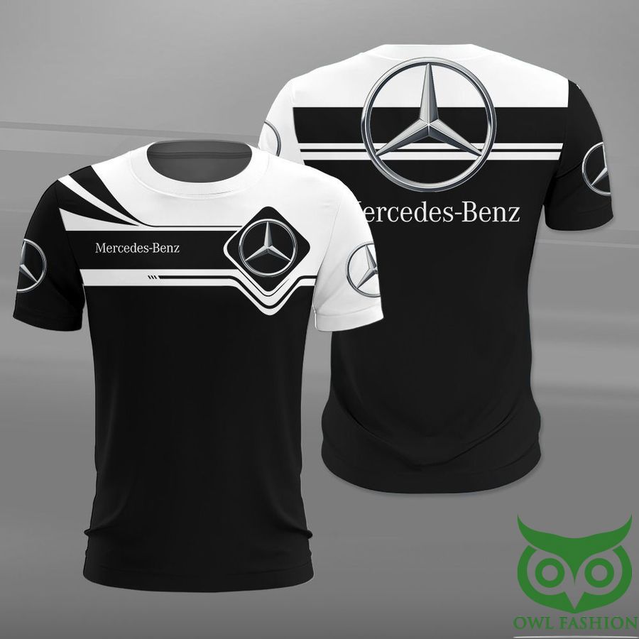 Mercedes Benz White and Black 3D Shirt