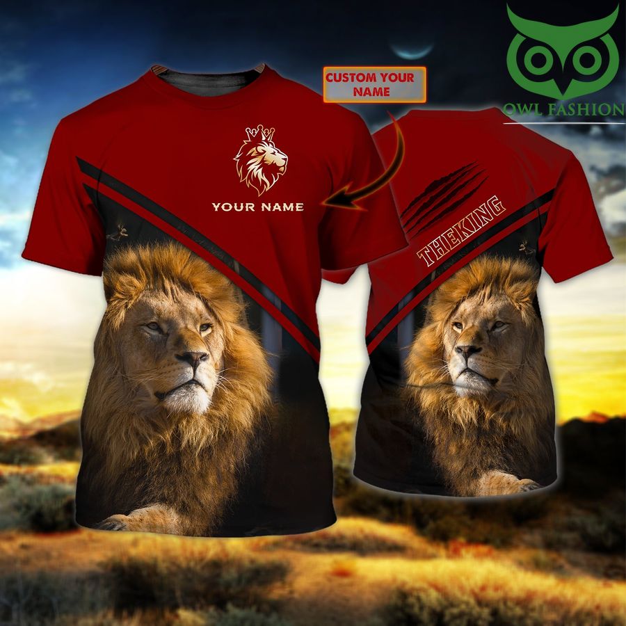 The King Lion rest Personalized Name 3D T Shirt 