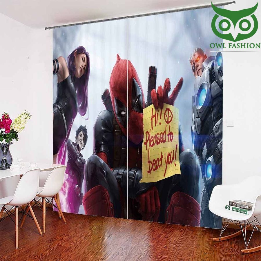 Deadpool Hi Pleased To Beat You Shower Curtain 