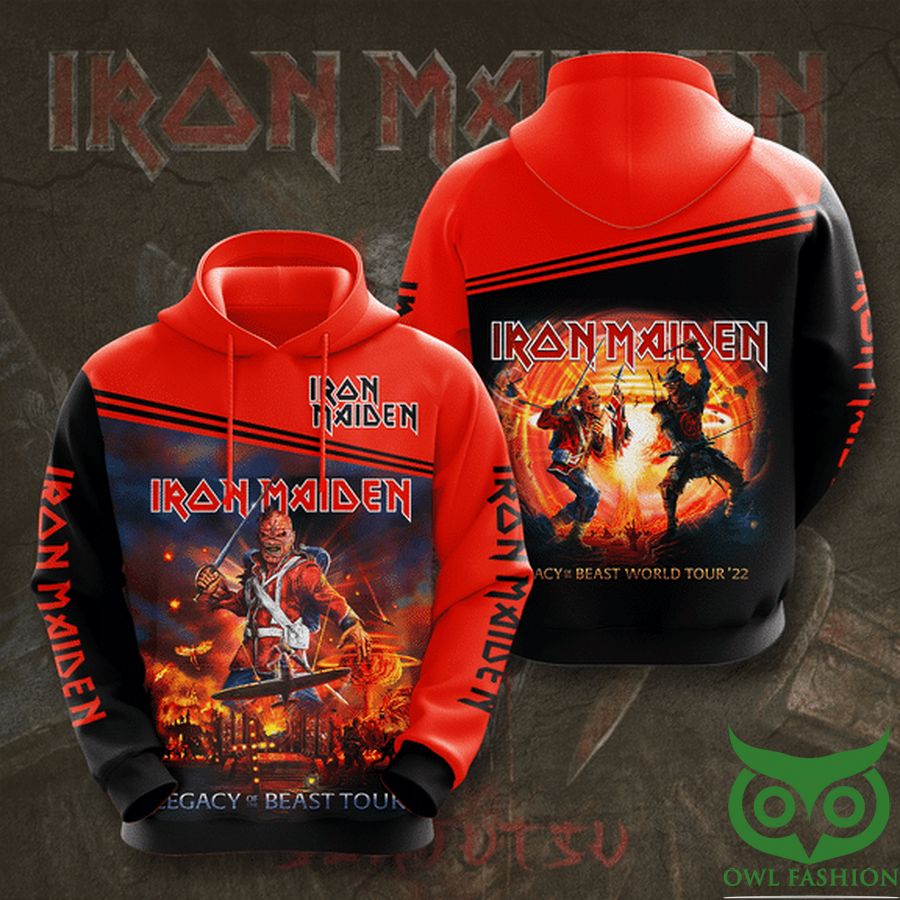 Iron Maiden Legacy Beast Black Red 3D Hoodie