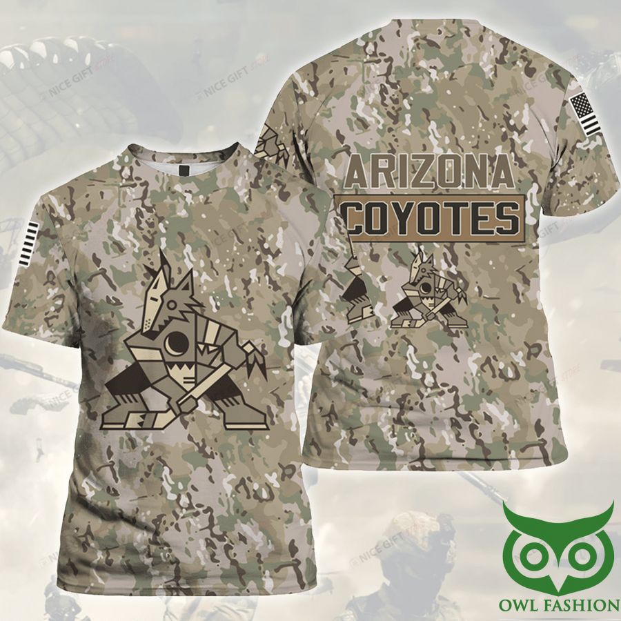 NHL Arizona Coyotes Camouflage 3D T-shirt