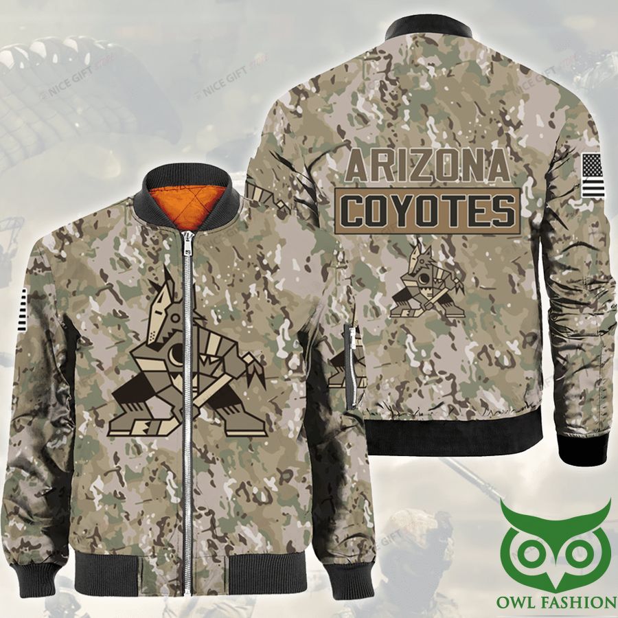 NHL Arizona Coyotes Camouflage Bomber Jacket