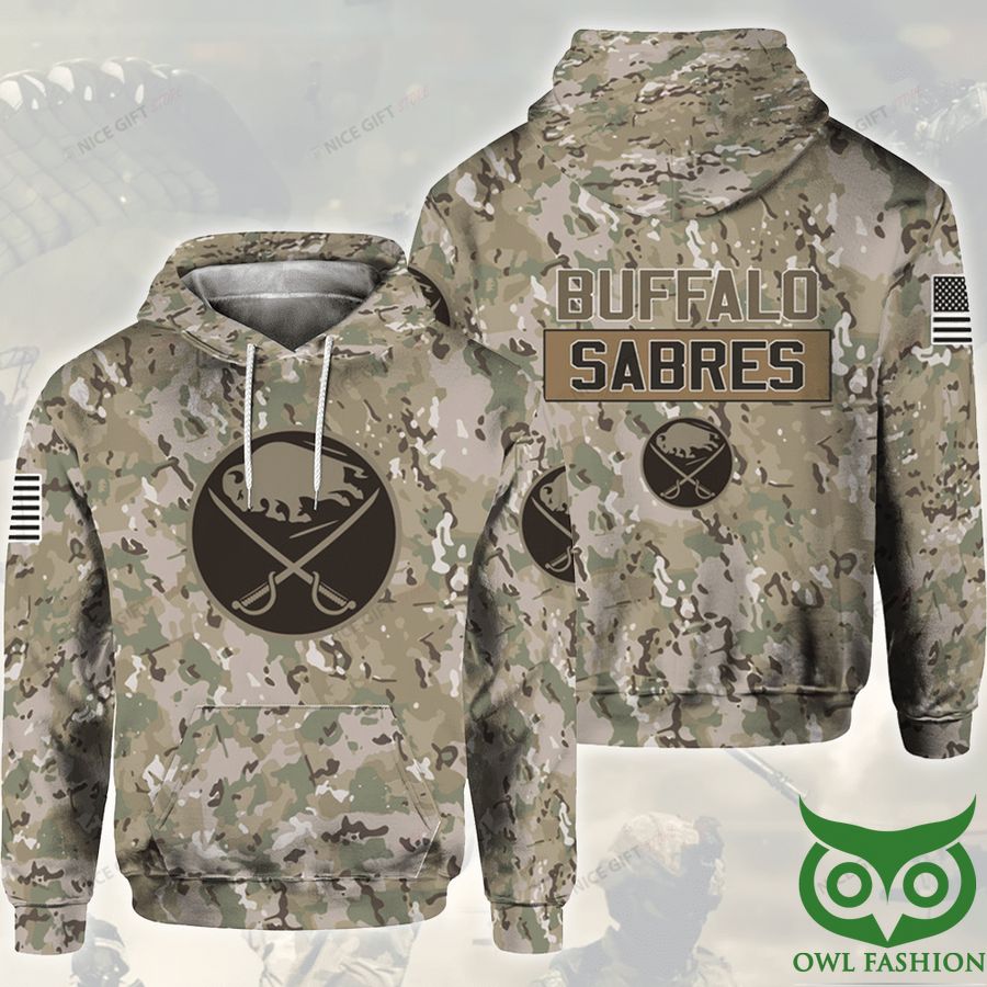 22 NHL Buffalo Sabres Camouflage 3D Hoodie
