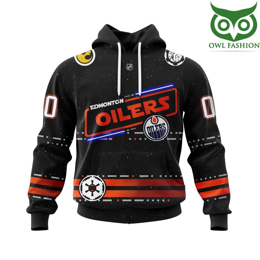 20 Custom Name Number NHL Edmonton Oilers Star Wars May The 4th Be With You 3D Shirt