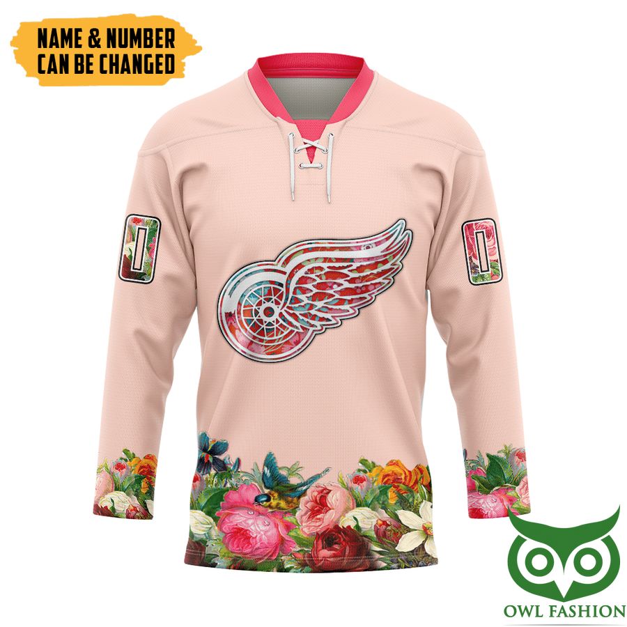 3D Detroit Red Wings Custom Name Number Hockey Jersey