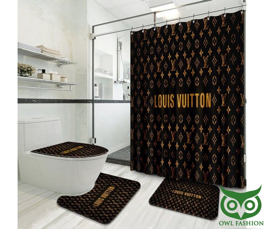 Louis Vuitton Luxury Black and Gold Window Curtain