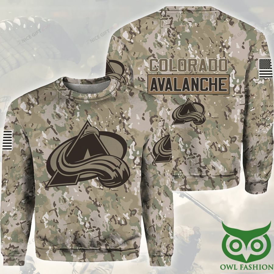 NHL Colorado Avalanche Camouflage Crewneck Sweatshirt