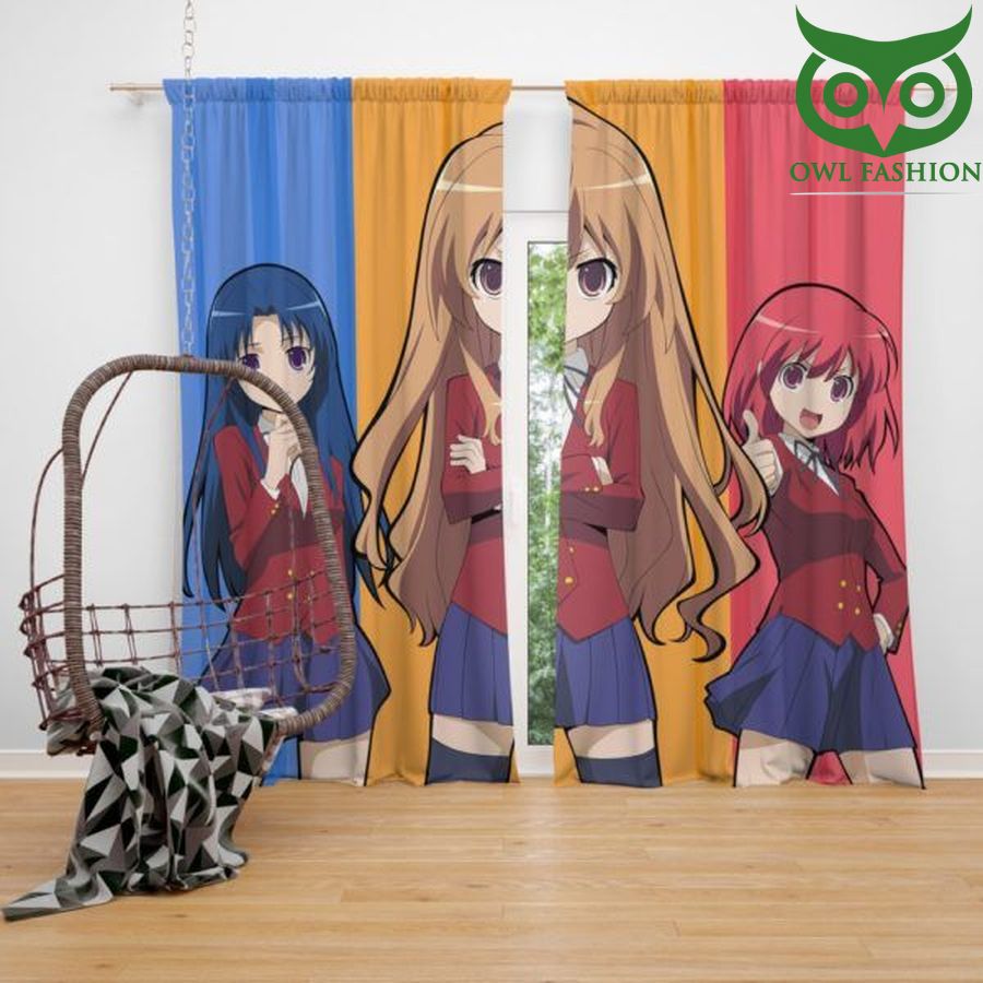 Toradora Japanese Anime Girl Bedroom Window Curtains Home Decor