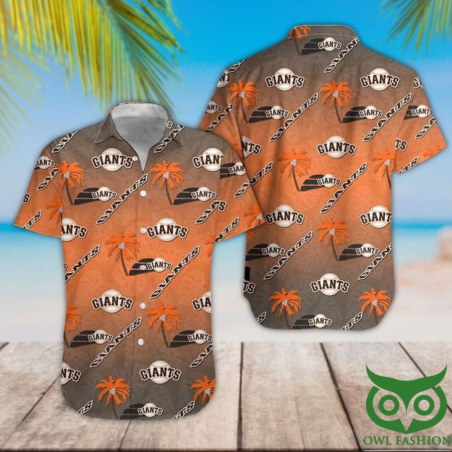 San Francisco Giants Orange Gray Gradient Hawaiian Shirt