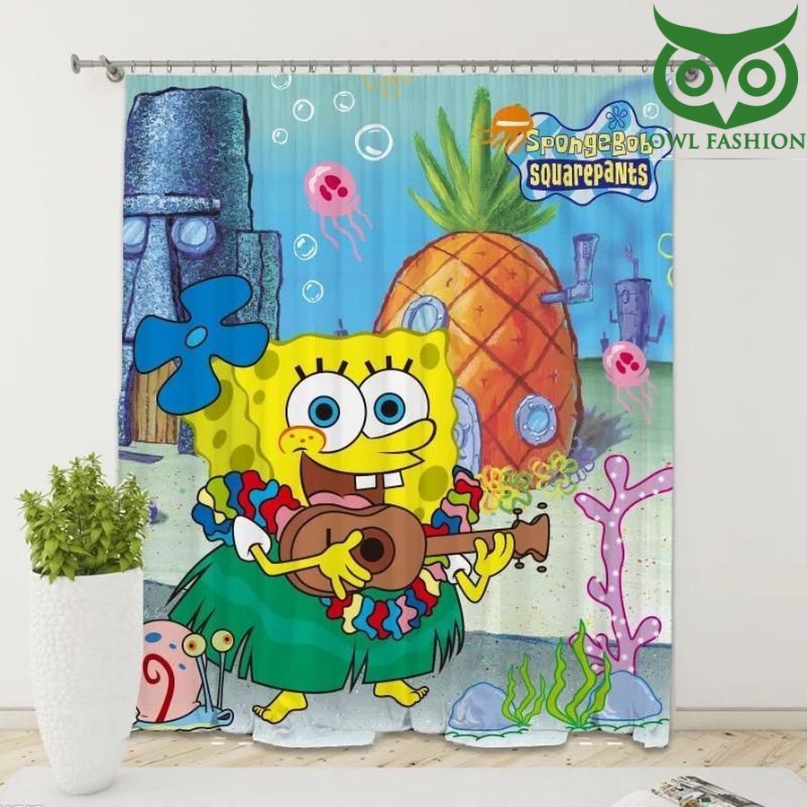 Spongebob Squarepants Love Music Window Curtains Home Decor