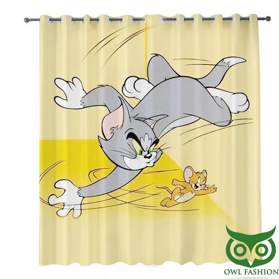 Tom Hate Jerry 3D Printed Windows Curtain