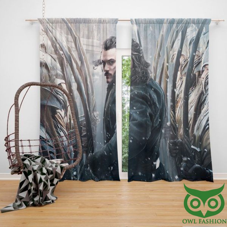 Bard the Bowman in The Hobbit Battle of the Five Armies Movie Window Curtain