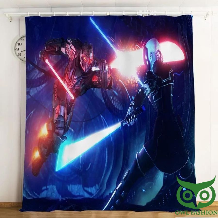 Star Wars Fight Super Power 3D Printed Window Curtain