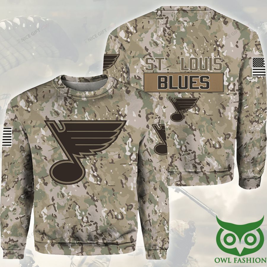 NHL St. Louis Blues Camouflage Crewneck Sweatshirt