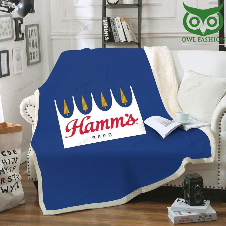 Hamm's Beer logo Fleece Blanket 