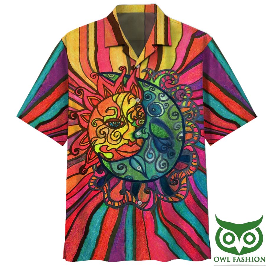 Hippie Colorful Art Hawaiian Shirt