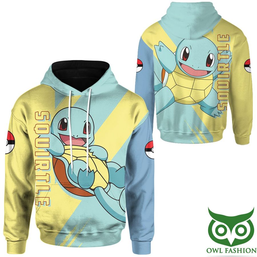 Anime Pokemon Squirtle Printed 3D Hoodie