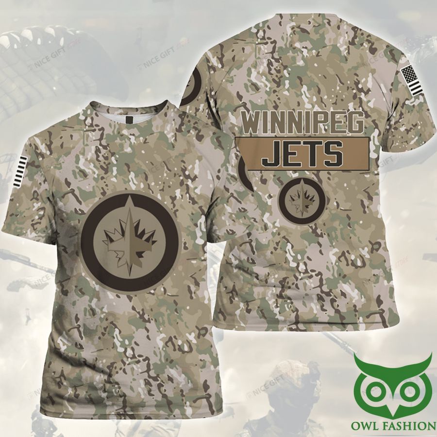 NHL Winnipeg Jets Camouflage 3D T-shirt