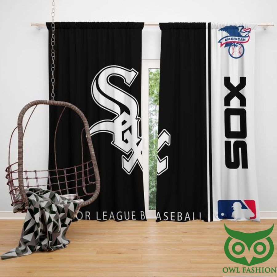 43 MLB Baseball Chicago White Sox Team Logo Window Curtain