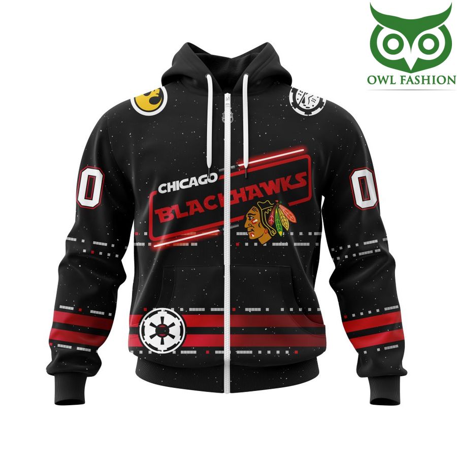 219 Custom Name Number NHL Chicago BlackHawks Star Wars May The 4th Be With You 3D Shirt