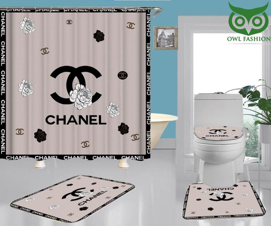 Chanel Shower Curtain Waterproof Luxury Bathroom Decoration 