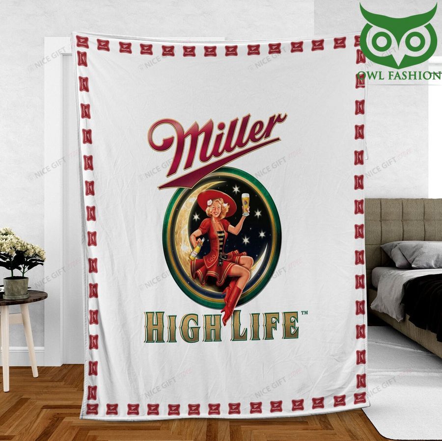 Miller High Life signature Fleece Blanket 