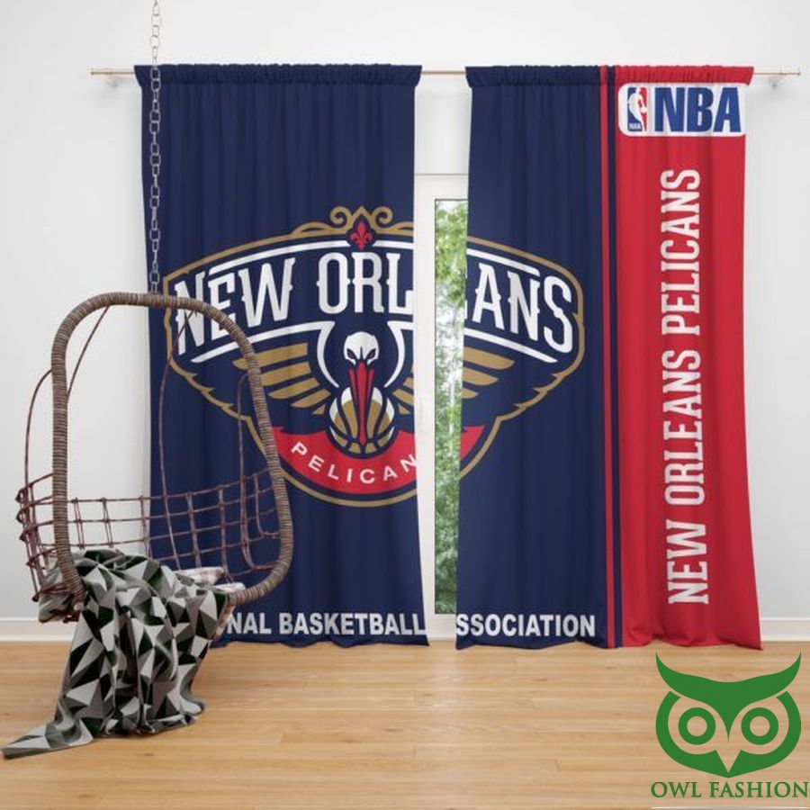 NBA Basketball New Orleans Pelicans Team Logo Window Curtain