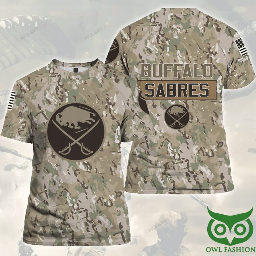 NHL Buffalo Sabres Camouflage 3D T-shirt