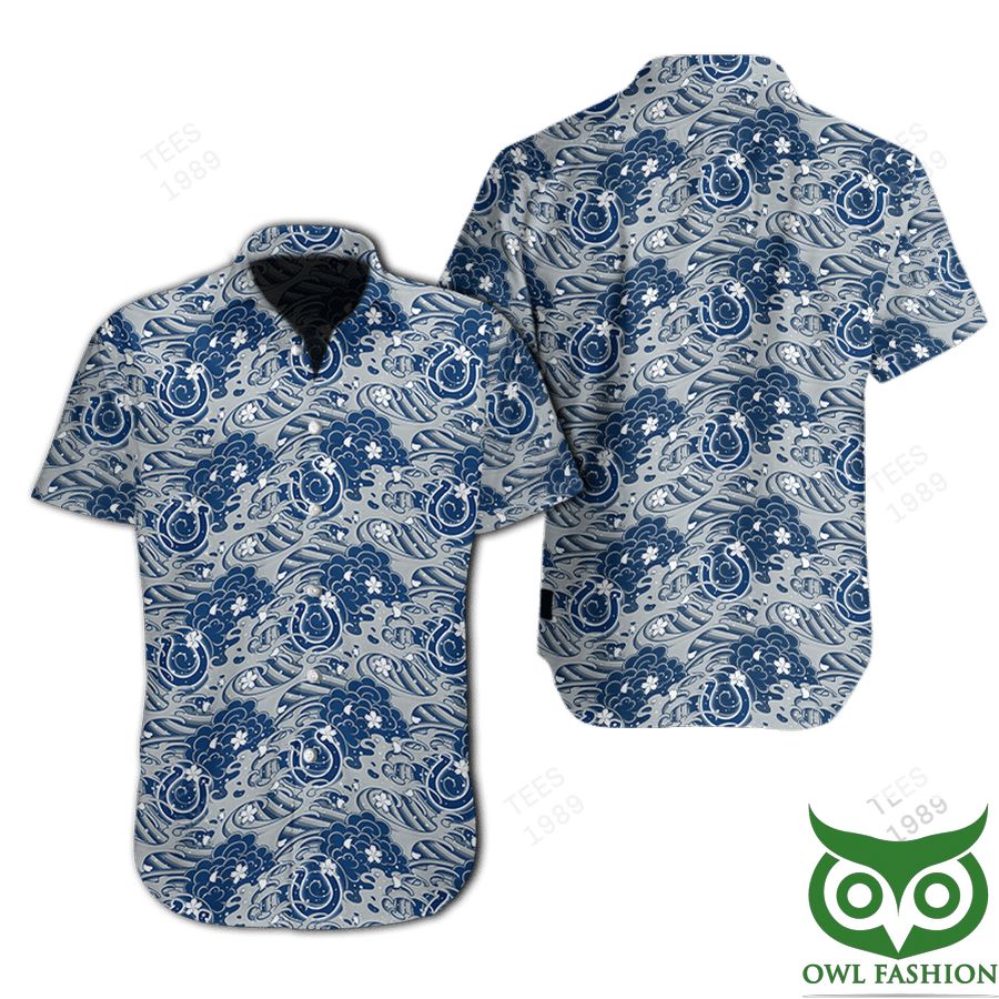 NFL Indianapolis Colts Great Waves Of Japanese Hawaiian Shirt